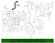 Genuine Porsche parts diagram