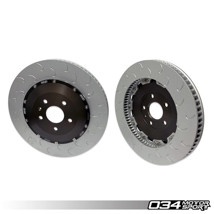 034MOTORSPORT 2-PIECE FLOATING FRONT BRAKE ROTOR UPGRADE KIT FOR AUDI 8V.5 RS3