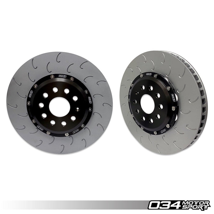 034MOTORSPORT 2-Piece Floating Front Brake Rotor Upgrade Kit, Volkswagen & Audi MQB and MQB EVO with 2.0T TFSI (Performance Pack)