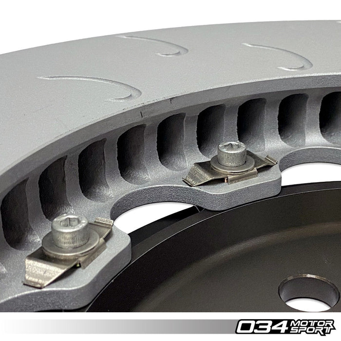 034MOTORSPORT 2-Piece Floating Front Brake Rotor Upgrade Kit, Volkswagen & Audi MQB and MQB EVO with 2.0T TFSI (Performance Pack)