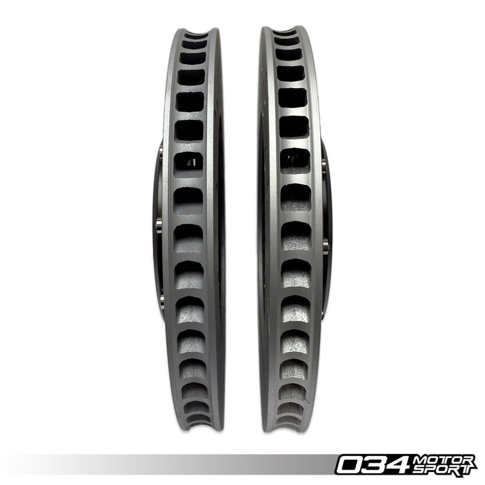 034MOTORSPORT 2-Piece Floating Front Brake Rotor Upgrade Kit, Volkswagen & Audi MQB and MQB EVO with 2.0T TFSI (Performance Pack)