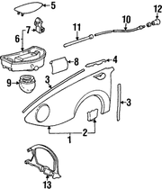 Genuine Porsche parts diagram