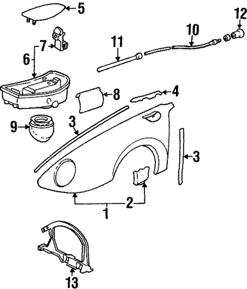 Genuine Porsche parts diagram