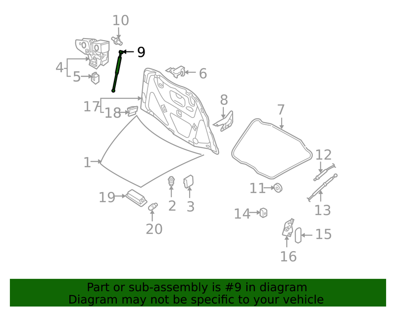 Genuine Porsche parts diagram