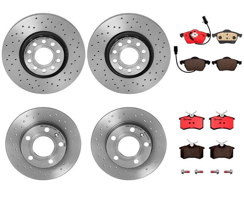 Audi Brake Kit – Pads and Rotors Front and Rear (312mm/245mm) (Xtra) (Ceramic) 8E0698451L – Brembo 3003101KIT