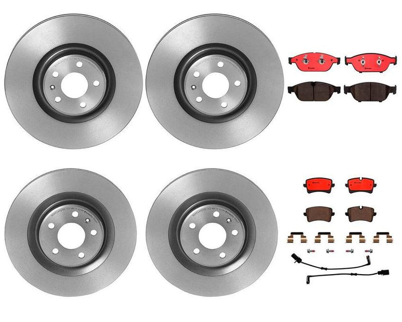 Audi Brake Kit – Pads and Rotors Front and Rear (356mm/330mm) (Ceramic) 4H0698451L – Brembo 3004098KIT
