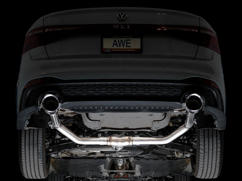 AWE 22-25 Volkswagen Jetta GLI Track Edition Exhaust - Chrome Silver Tips