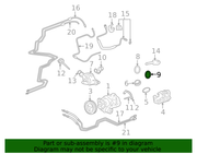 Genuine Porsche parts diagram