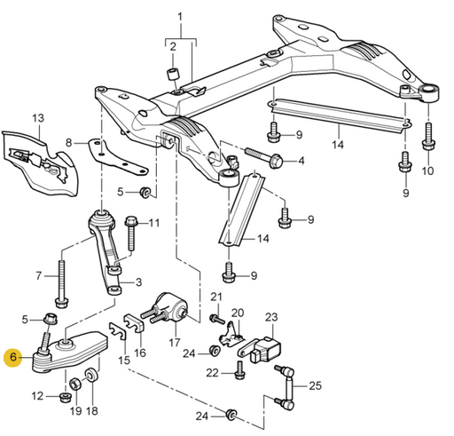Genuine Porsche parts diagram