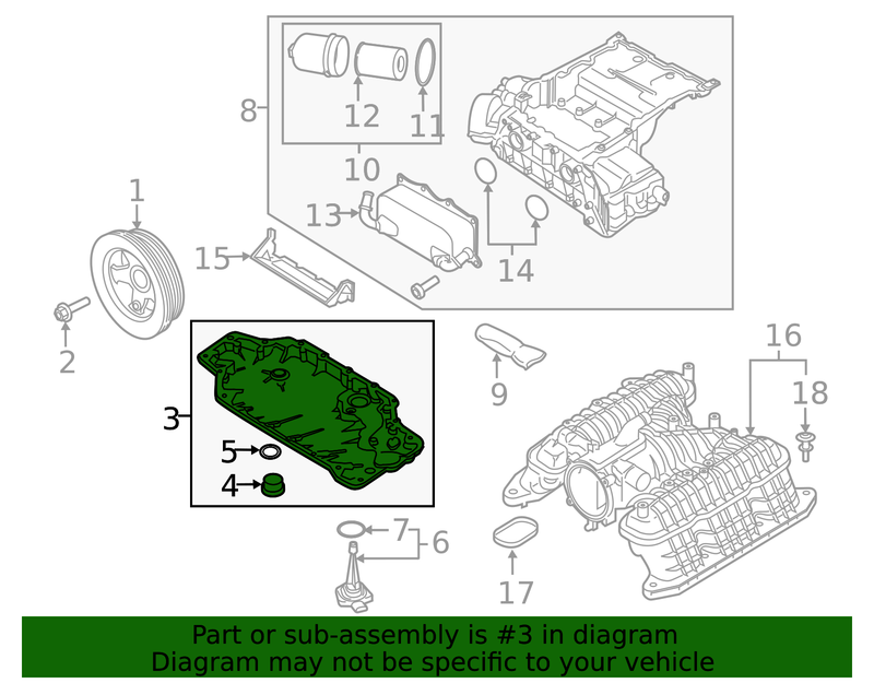 Genuine Porsche parts diagram