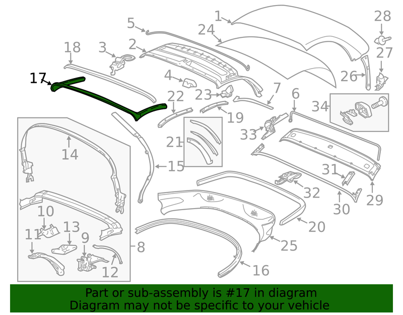 Genuine Porsche parts diagram