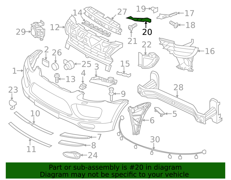 Genuine Porsche parts diagram