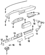 Genuine Porsche parts diagram