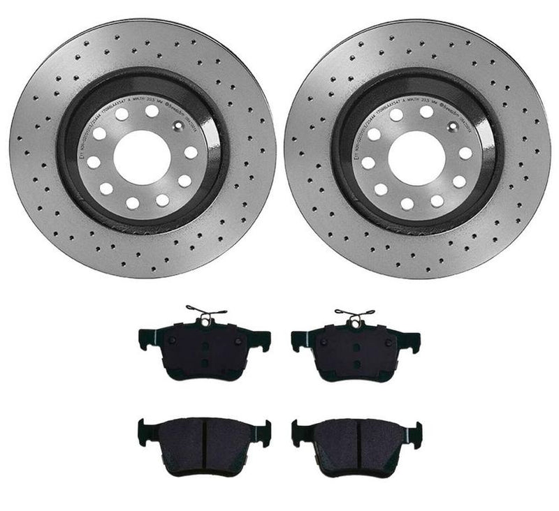 Audi VW Brakes Kit – Pads and Rotors Rear (310mm) (Low-Met) 5Q0698451P – Brembo 3724562KIT