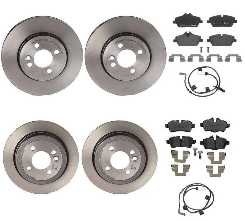 Mini Brakes Kit – Pads & Rotors Front and Rear (280mm/259mm) (Low-Met) 34216794059 – Brembo 3724878KIT