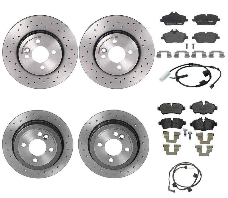 Mini Brakes Kit – Pads & Rotors Front and Rear (280mm/259mm) (Xtra) (Low-Met) 34216794059 – Brembo 3724890KIT