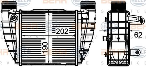 Audi Intercooler – Passenger Side 8E0145806M – Behr 376899051