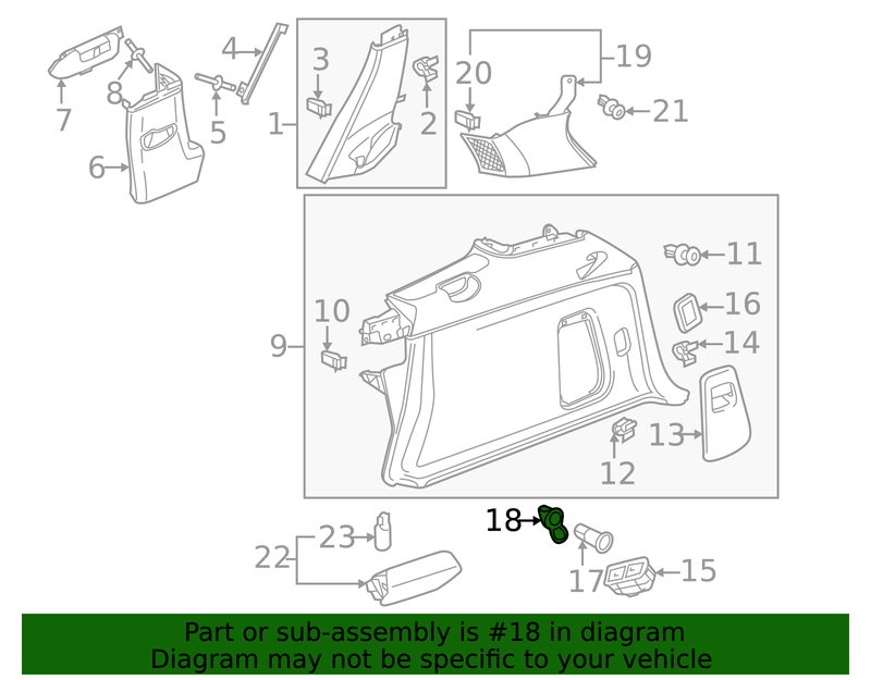 Genuine Porsche parts diagram