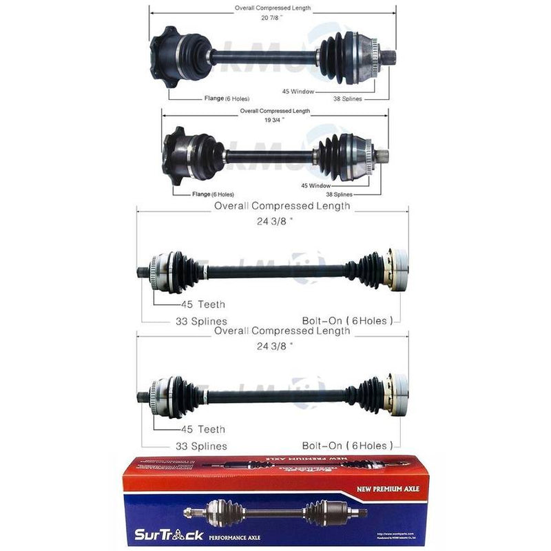 VW CV Axle Shaft Kit – Front and Rear 8E0501203BX – Aftermarket 3991366KIT