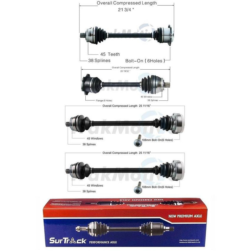 Audi CV Axle Shaft Kit – Front and Rear 4D0407452X – Aftermarket 3991377KIT