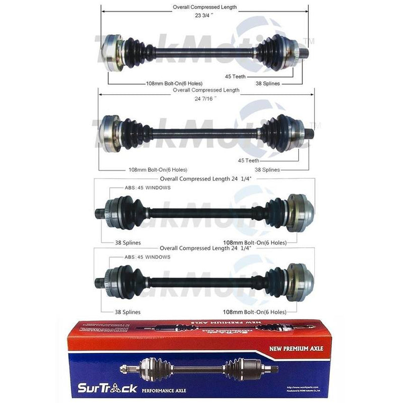Audi CV Axle Shaft Kit – Front and Rear 8E0501203SX – Aftermarket 3991421KIT