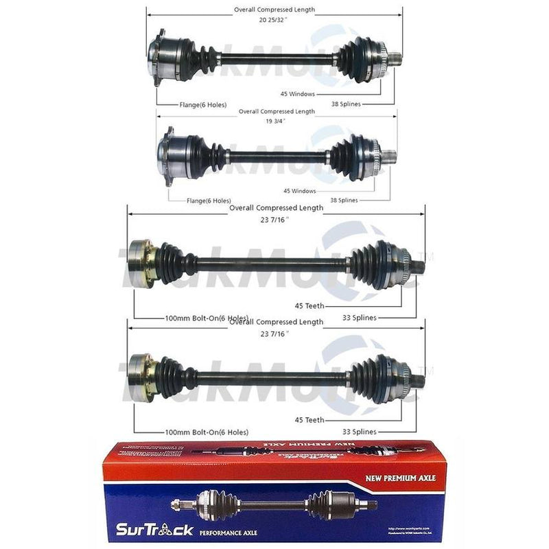 Audi CV Axle Shaft Kit – Front and Rear 8D0407452JX – Aftermarket 3991426KIT
