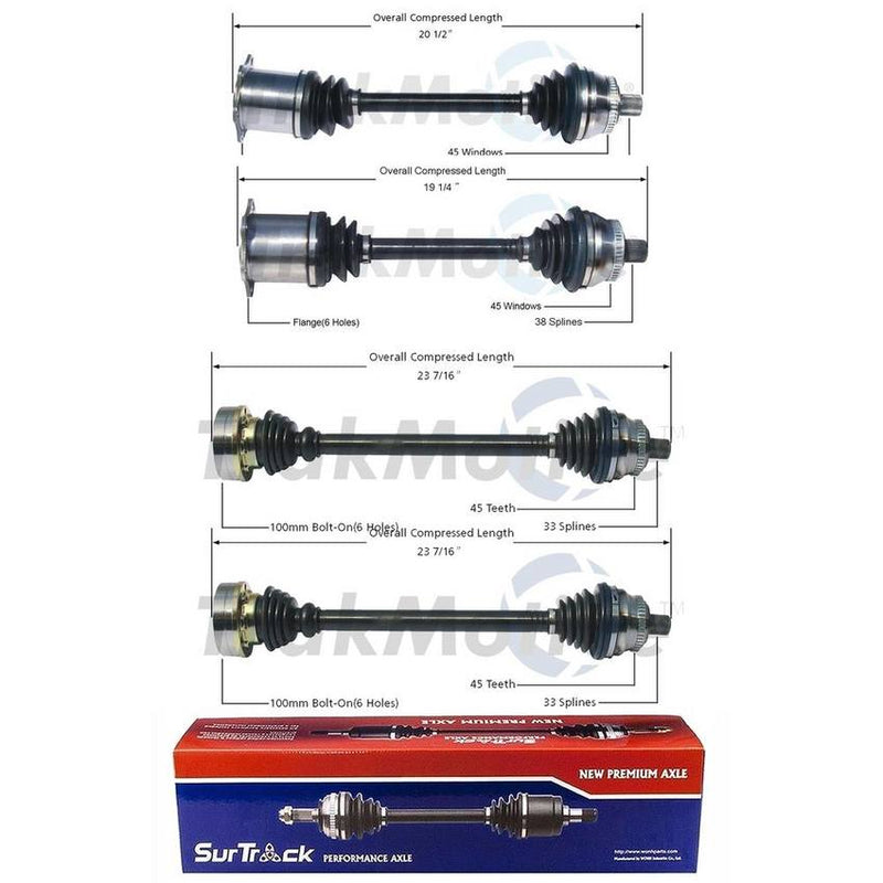 Audi CV Axle Shaft Kit – Front and Rear 8E0407452RX – Aftermarket 3991430KIT