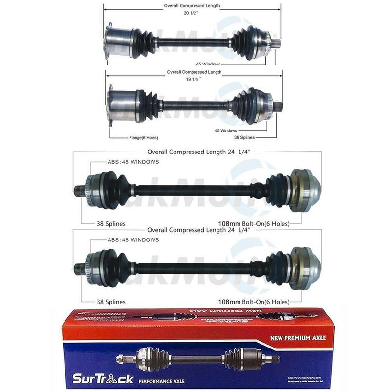 Audi CV Axle Shaft Kit – Front and Rear 8E0501203SX – Aftermarket 3991435KIT