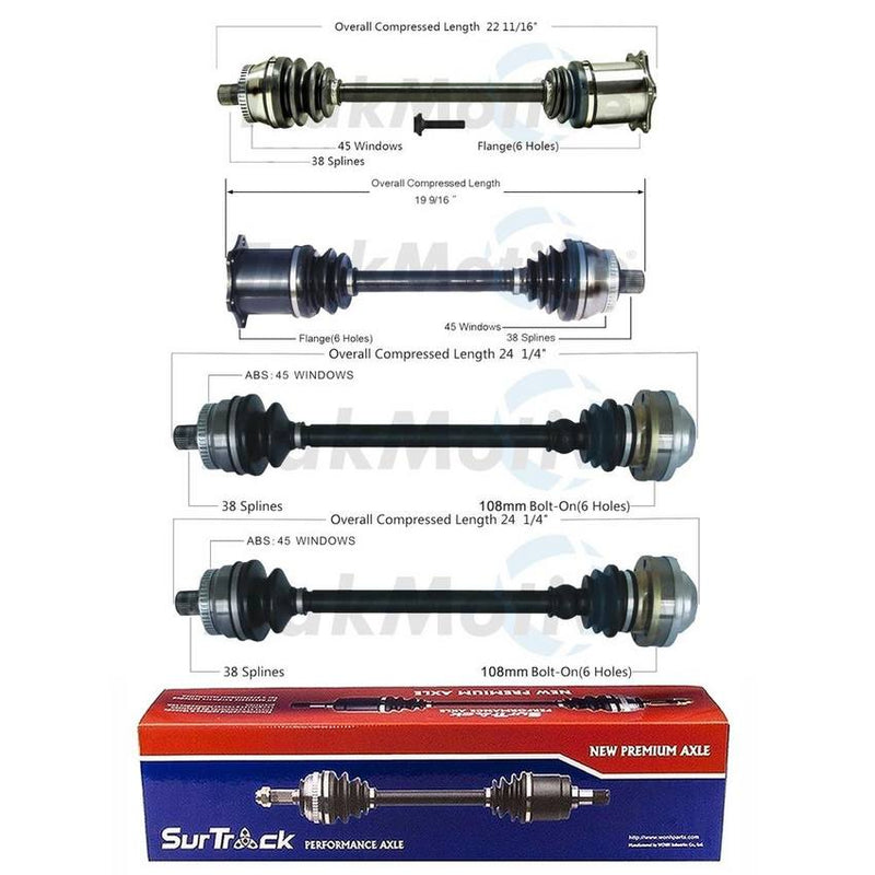 Audi CV Axle Shaft Kit – Front and Rear 8E0501203SX – Aftermarket 3991474KIT
