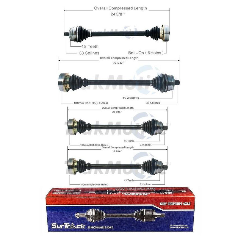 Audi CV Axle Shaft Kit – Front and Rear 8E0501203BX – Aftermarket 3991862KIT