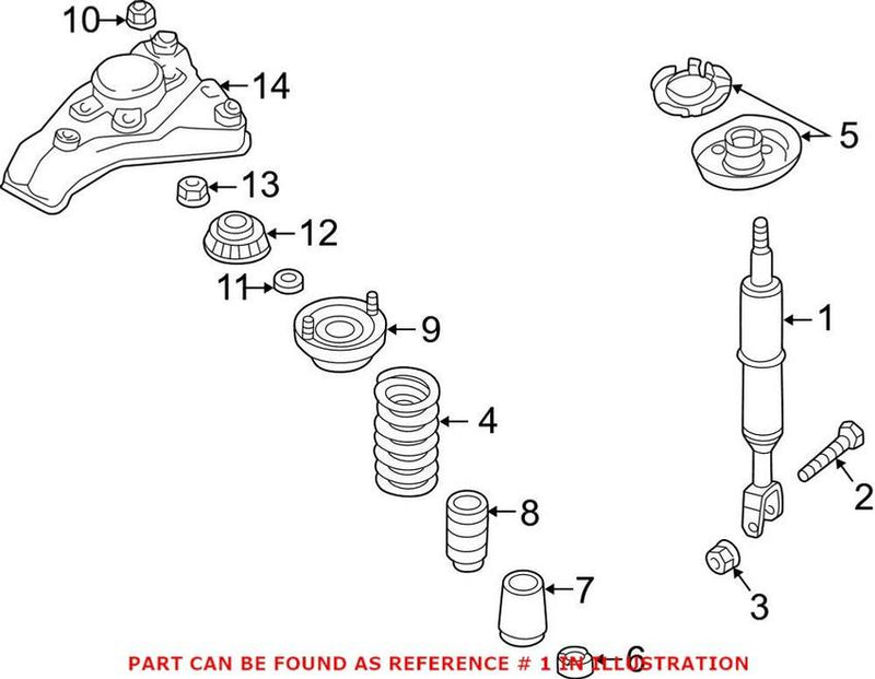 Genuine VW/Audi VW Shock Absorber – Front 3B0413031R