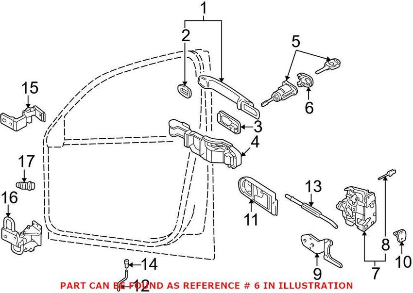 Exterior Door Handle Cover – Front Driver Side (Un-painted)