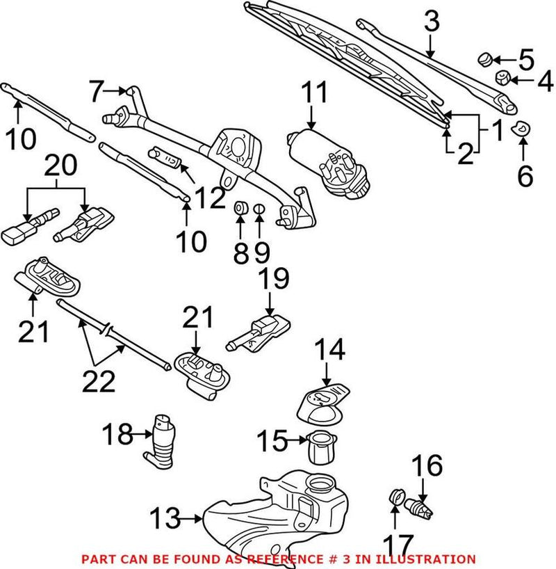 Windshield Wiper Arm – Passenger Side