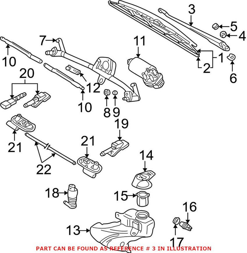 Windshield Wiper Arm – Passenger Side