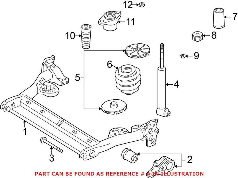 VW Shock Absorber – Rear 3B9513031G