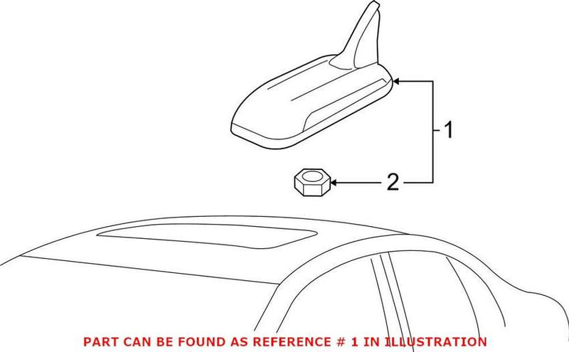 VW Radio Antenna Mast 3C0035507Q