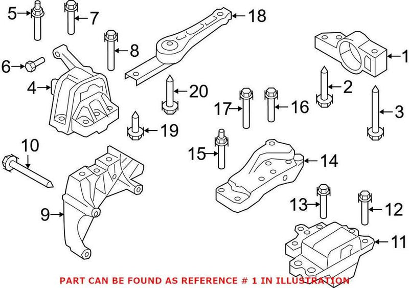Genuine VW/Audi Suspension Control Arm Bracket 3C0199231F