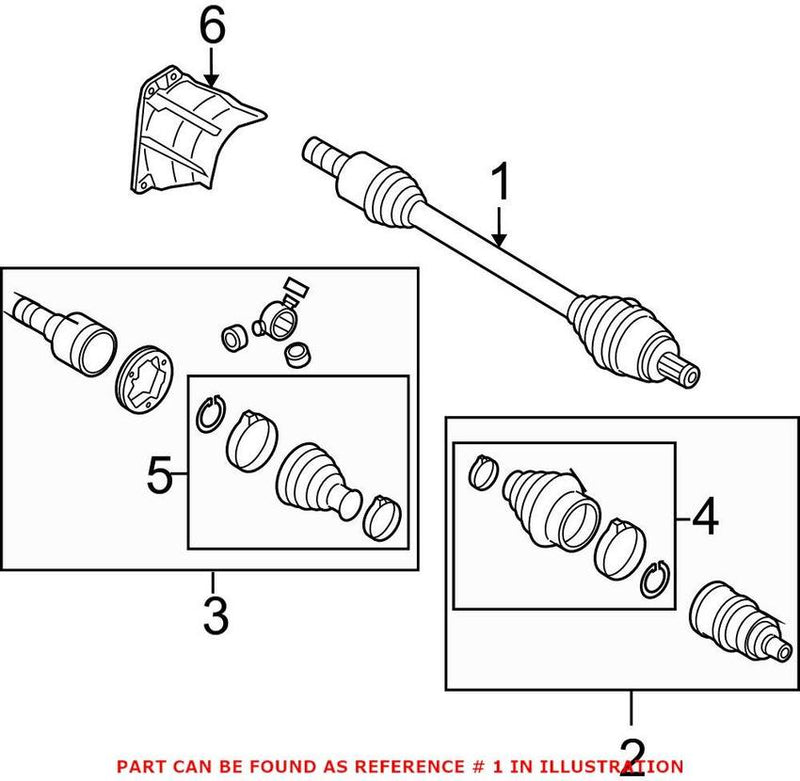 VW Axle Assembly – Front Driver Side (Rebuilt) 3C0407451FX