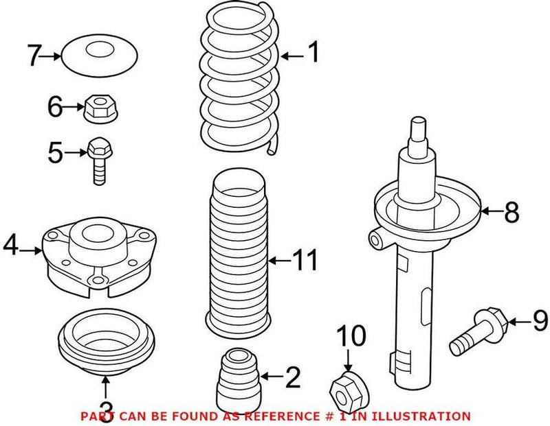 VW Coil Spring – Front 3C0411105A