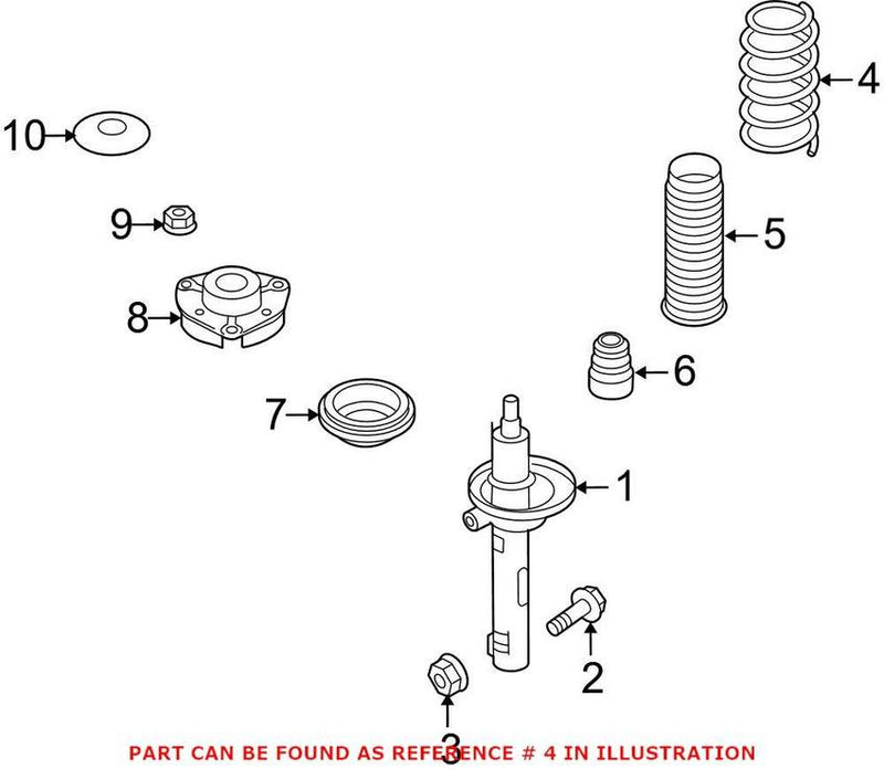VW Coil Spring – Front 3C0411105AA