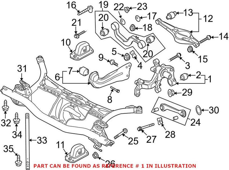 VW Suspension Knuckle – Rear Passenger Side 3C0505434K