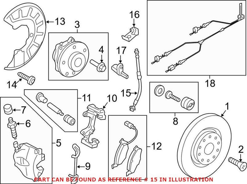 VW Brake Hose – Front 3C0611701J