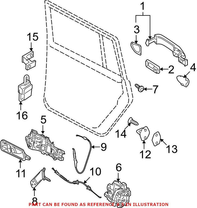 Exterior Door Handle Base – Rear Driver Side