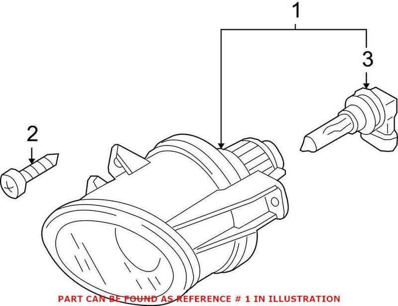 VW Foglight Assembly – Driver Side 3C0941699B