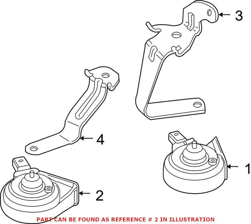 VW Horn – Low Tone 3C0951221E