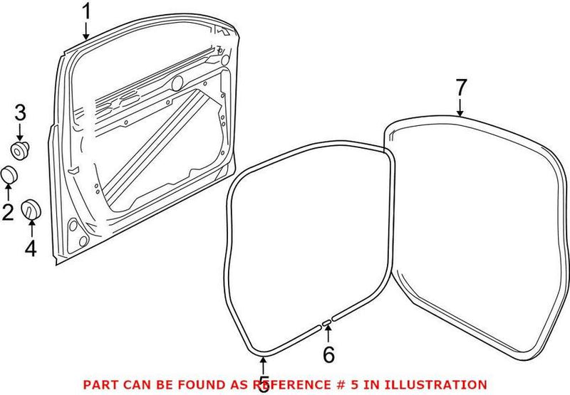 Door Seal – Front Driver Side Outer (Black)