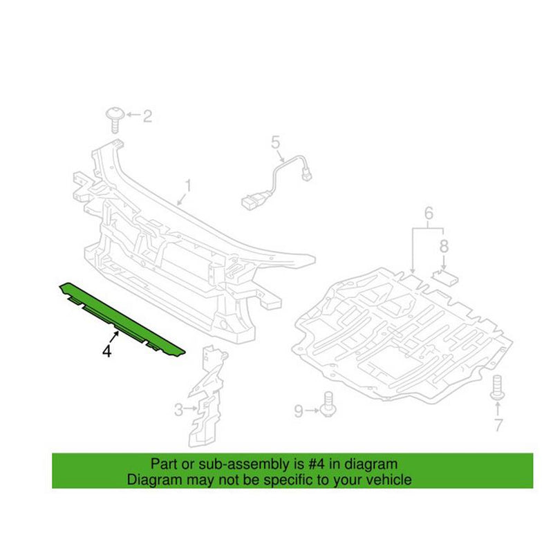 VW Radiator Air Duct 3C8121330B