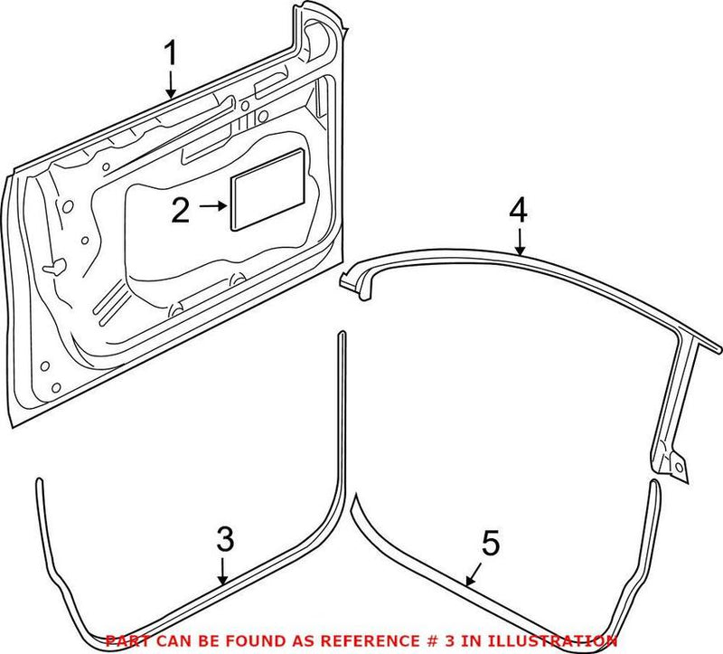 Door Seal – Front Outer (Black)
