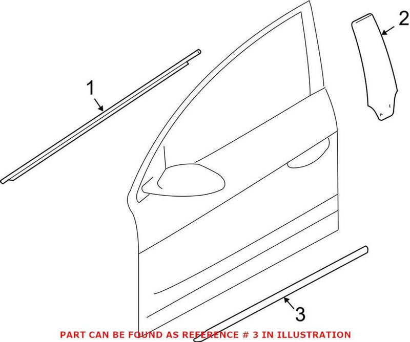 Door Rub Strip – Front Driver Side (Chrome)