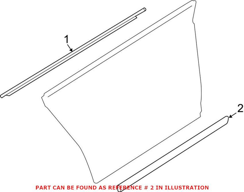 Door Rub Strip – Rear Driver Side (Chrome)